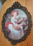Разкошна рамка/картина от бронз/месинг с изображение на дама, снимка 2