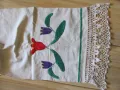 19в. кърпа, ръчно тъкан кенар, ръчна бродерия , 115х30см., снимка 2
