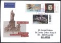Пътувал плик с марки Мартин Лутер 2017 Фауна 2021 Германия