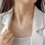 Дамско колие от сребро с 1 ct моасанит D/VVS1 и кръгла шлифовка, снимка 7