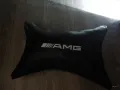 ТОП Цена за 2 бр-19лв кожени възглавнички с надпис АМЖ AMG, снимка 1