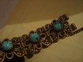 ВЪЗРОЖДЕНСКА БРОНЗОВА ЕТНО ГРИВНА с НАТУРАЛНИ ШЛИФОВАНИ СКЪПОЦЕННИ КАМЪНИ ТУРМАЛИН МАЙСТОРСКА 23471, снимка 12