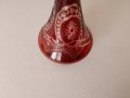 Кристална гарафа,Ваза цветен червен кристал, снимка 9