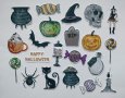 Дизайнерски скрапбук стикери Happy Halloween V060 - 21 бр /к-кт