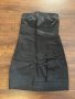 Къса черна сатенена рокля размер XS