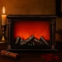 LED камина с ефект на тлеещи въглени – безопасна и стилна атмосфера у дома. Бяла/кафява, снимка 4
