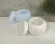 3D Буркан с капачка 2 части силиконов молд форма смола гипс, снимка 1