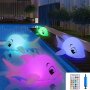 Нова Плаваща светлина за басейн светещ соларен LED надуваем делфин 16 цвята, снимка 7
