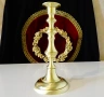 Масивен бронзов свещник 750 гр.,Art Deco., снимка 2