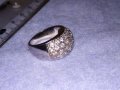 ПРЕКРАСЕН СКЪПОЦЕНЕН СРЕБЪРЕН ФЕШЪН ПРЪСТЕН СРЕБРО 925 с МНОГО ФАСЕТИРАНИ БЛЕСТЯЩИ ЦИРКОНИ 34426, снимка 13