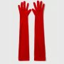 Дълги официални червени ръкавици от плюш - код 8650, снимка 2