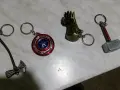 Ключодържатели Айфеловата кула Париж 3 броя -Фармахим-Thanos-чука и брадвата на Тор-щит Кап.Америка, снимка 9