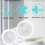 LED лампа вентилатор с дистанционно управление smart RGB лампа за таван , снимка 8