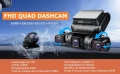 Видеорегистатор за кола, 4 камери Full HD, вграден GPS и WiFi, нощно виждане , снимка 9