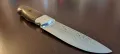 Нож ръчна изработка микарта неръждаема стомана т5мос карбонов пин, снимка 3