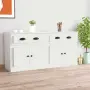 vidaXL Сайдборди, 2 бр, бели, инженерно дърво, снимка 2