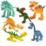 6 бр весели динозаври динозавър пластмасови фигурки играчки за игра и украса торта , снимка 1