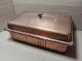 Стара Соц Голяма Дълбока Помеднена Хром Тава За Печене На Месо, Тава За Агнета. / 5 кг. / НОМЕР 289., снимка 2