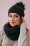 Дамски зимен комплект шапка и шал, 3цвята , снимка 5