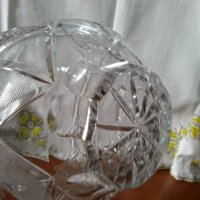Голяма кристална купа фруктиера , снимка 3 - Антикварни и старинни предмети - 41776496