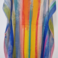 Туника-рокля за плажа в модерни цветни принтове и в свободна права кройка, универсален размер, снимка 6 - Туники - 44744088