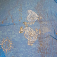 Уникален шал - рисувана коприна- от остров Мавриций, снимка 1 - Други - 36412969