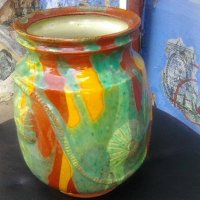 Керамична ваза гърне, снимка 1 - Антикварни и старинни предмети - 42367632