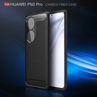 Huawei P50 Pro - Удароустойчив Кейс Гръб CARBON, снимка 5 - Калъфи, кейсове - 35875978