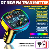 Bluetooth автомобилен трансмитер Handsfree FM предавател - черен, снимка 2 - Аксесоари и консумативи - 41910813