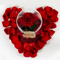 Подарък за Годишнина от Сватба / Естествена Вечна Роза в ГОЛЯМА Стъкленица/ Подарък за Любимата Жена, снимка 6 - Други - 34470517