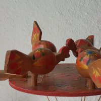 Кълвящи пиленца дървена играчка (3), снимка 3 - Декорация за дома - 40932462