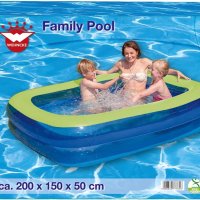 Нов надуваем басейн Happy People Family Pool, с 2 ринга, 200x150x50 cm, снимка 2 - Басейни и аксесоари - 42019583