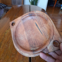Стара дървена чиния за стена, снимка 4 - Други ценни предмети - 44572874