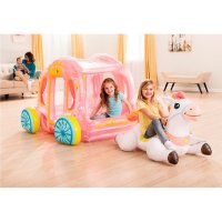 Надуваема розова карета с кон, снимка 1 - Надуваеми играчки - 41830550