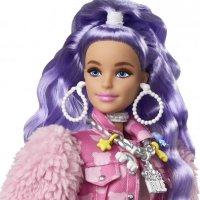 Кукла Barbie EXSTRA - с лилава коса / Mattel, снимка 4 - Кукли - 35991215