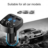 Блутут FM bluetooth трансмитер Kebidu, Волтметър, 2 USB заряднo за GSM Bluetooth Car, кола, камион, снимка 9 - Аксесоари и консумативи - 39580136