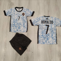 White CR7 PORTUGAL RONALDO + Калци 2024 БЯЛ Екип Португалия Роналдо 7 , снимка 1 - Футбол - 44821862