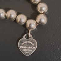 Сребърна гривна розетка бранд с висяща част сърце,pink/нова, снимка 2 - Колиета, медальони, синджири - 44533604