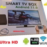 Android 11 IPTV 4G + 64G Quad Core WiFi HDMI 4K Ultra HD TV Box, снимка 1 - Приемници и антени - 32208552