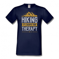 Мъжка тениска Hiking It's Cheaper Than Therapy,Къмпинг,Планина,Изненада,Подарък,Поход,Връх,Хижа,, снимка 10 - Тениски - 36351931