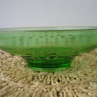 Ретро фруктиера зелено стъкло, снимка 3 - Други - 39409609