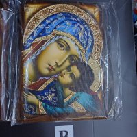 Икона на платно А5 на Пресвета Майка Богородица Закрилница - ръчна изработка . Модели А , Б и В. , снимка 12 - Икони - 42689489