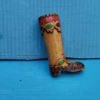 Дървен сувенир ботуш-за клечки за зъби, снимка 2 - Други ценни предмети - 34107060