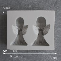 момиче и момче ангели ангел големи дълбок силиконов молд форма кръщене фондан шоколад гипс свещ, снимка 2 - Форми - 27286321