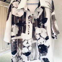 Разкошна ленена туника/риза/блуза SEMPRE PIU BY SHALOU, снимка 4 - Ризи - 42134759