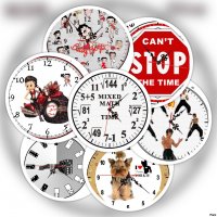 30см МДФ стенен часовник сладки котенца,  готови дизайни, персонализиране, твой дизайн, снимка 4 - Стенни часовници - 39687596