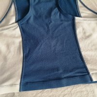 Nike FIT DRY оригинално дамско спортно бюстие в син и бял цвят р-р L, снимка 11 - Корсети, бюстиета, топове - 42176455