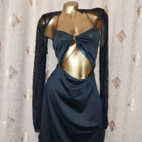 XXL Еластична черна ,сексабилна рокля , снимка 3 - Рокли - 44788911