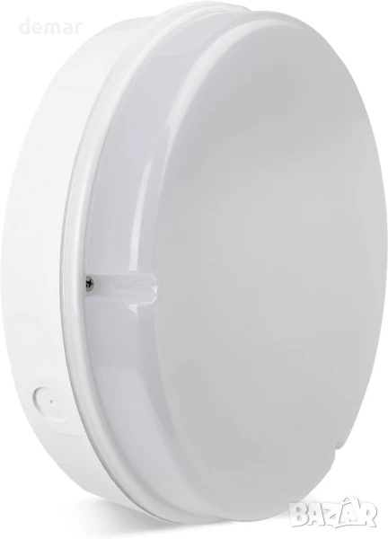 Кръгла LED лампа Bright Source за стена и таван, бяла, превключваща мощност 9W 14W 18W, IP65, снимка 1