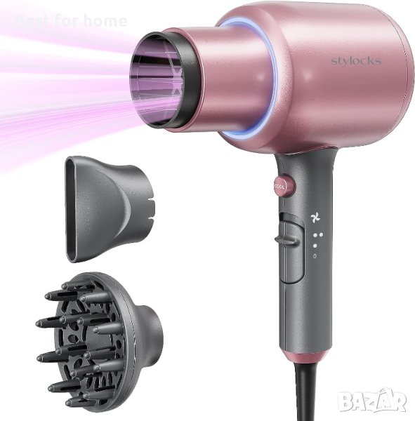 Мощен йонен сешоар stylocks 2200W йонен сешоарс дифузер и концентратор, снимка 1